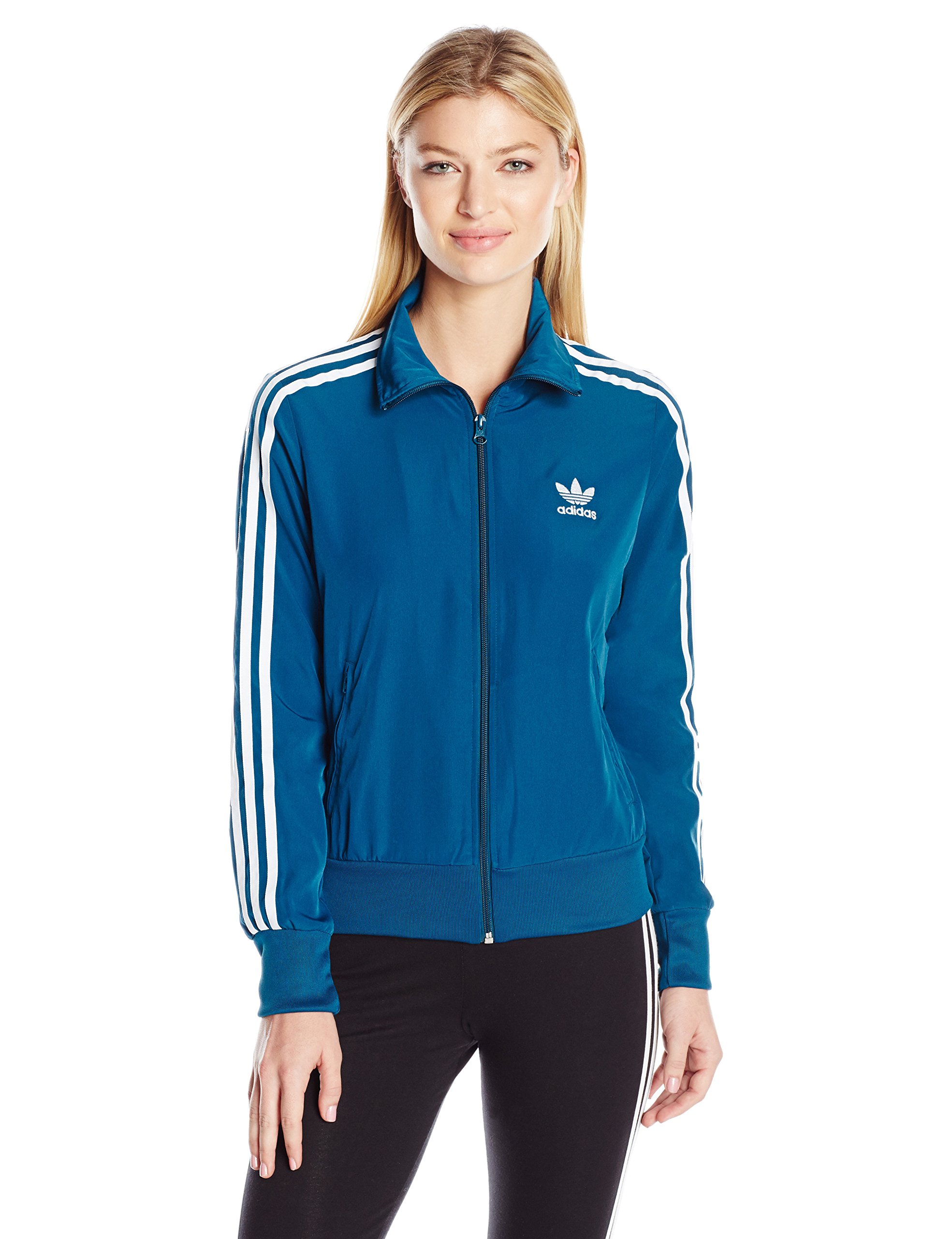 adidas Originals Women's Firebird Track Top, Tech Steel/Multicolor