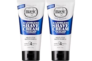 SoftSheen-Carson Magic Razorless Shaving Cream, Depilatory Hair Removal Cream for Body Hair, Regular Strength, Works in 4 Minutes, 2 Count