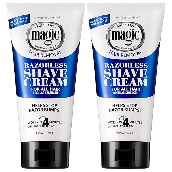 SOFTSHEEN-CARSON MAGIC RAZORLESS SHAVING CREAM, DEPILATORY HAIR REMOVAL...