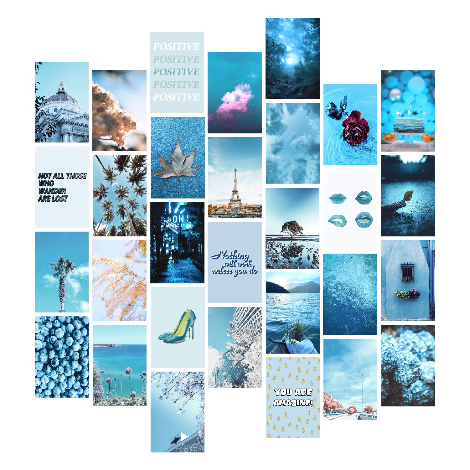 YUMKNOW Aesthetic Wall Collage Kit 4x6 inch Set of 30, Teen Preppy