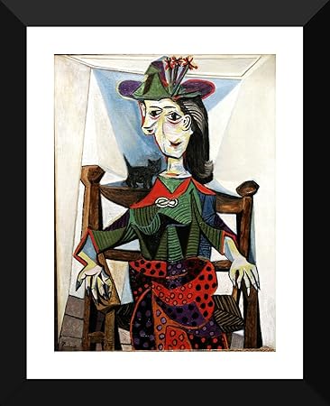 Tallenge Dora Maar Au Chat By Pablo Picasso Best Of Pablo Picasso Collection Large Digital Print Framed 23 X 30 Inches Amazon In Home Kitchen