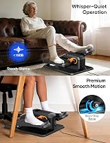 LUBBYGIM Under Desk Elliptical Machine, Motorized, 12-Speed, Quiet view 4