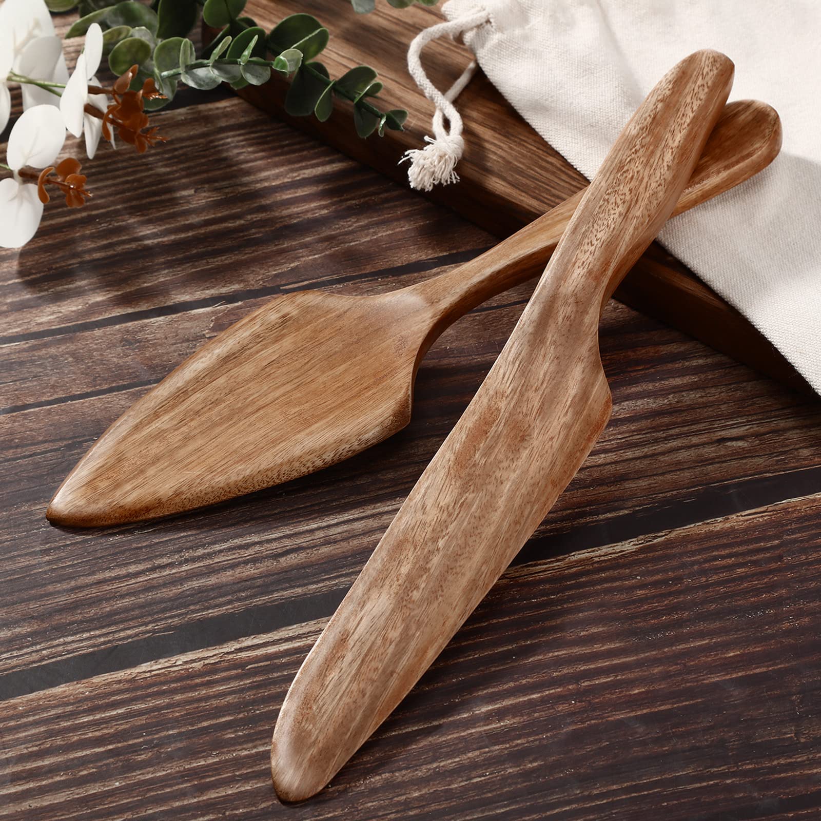 Photo 1 of Norme Wedding Cake Knife and Server Set Rustic Wedding Cake Cutting Set, Wooden Cutter and Pie Server Spatula with Drawstring Bag for Bridal Reception Birthday Party Baby Shower