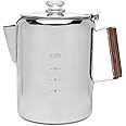 COLETTI Bozeman Percolator Coffee Pot — Camping Coffee Pot, Camping Coffee Makers – America’s Favorite Percolator – NO Aluminum or Plastic [12 cup]