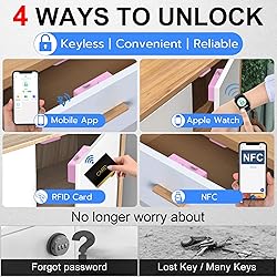 Anweller Smart Cabinet Lock, Hidden No Drill