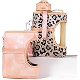 H2O Capsule Half Gallon Cube Square Water Bottle value pack - 2.2L Water Bottle with Strap, 2 Storage Sleeves, Covered Straw Lid – BPA Free Reusable Sports Water Jug with Handle, (68 Ounce)