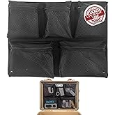 LAFENLIN UPGRADED Lid Organizer for Pelican 1560 Case[Maximize Space, Secure Gear], 5-Pocket Thick Mesh Panel for Photographers & Divers, Fits Camera Cases & Dry Boxes, Includes Screws & Hook and Loop