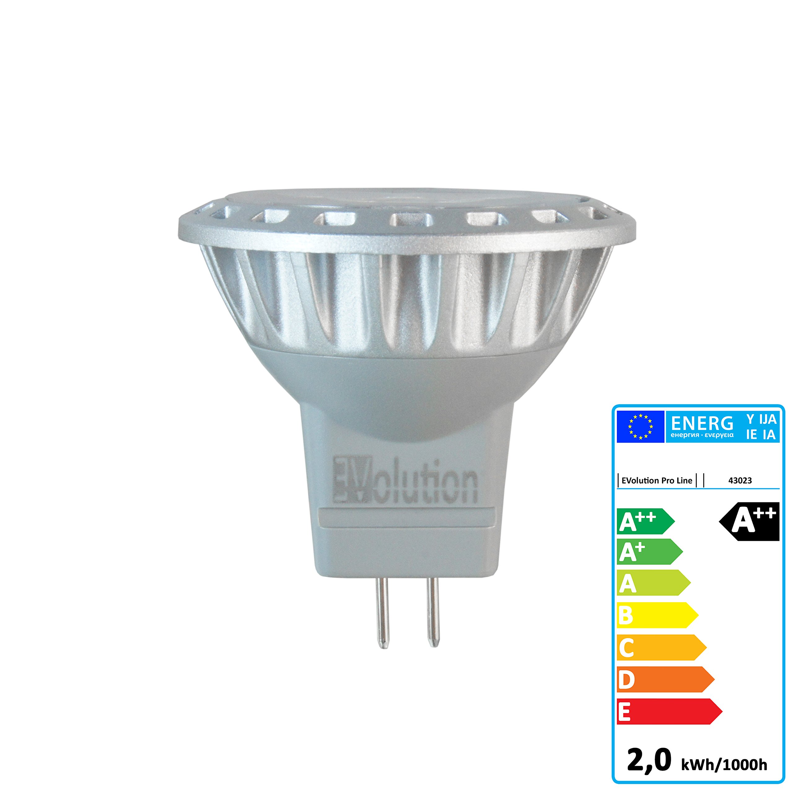 Evolution® Pro Line MR11 2 W 200 Lumen LED Bulb, AC / DC, 12 V, 30