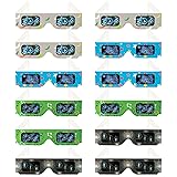 NiSotieb 12 Packs Cardboard 3D Diffraction Glasses