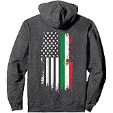 Mexico USA Grown Roots - Mexican American Flag Pullover Hoodie