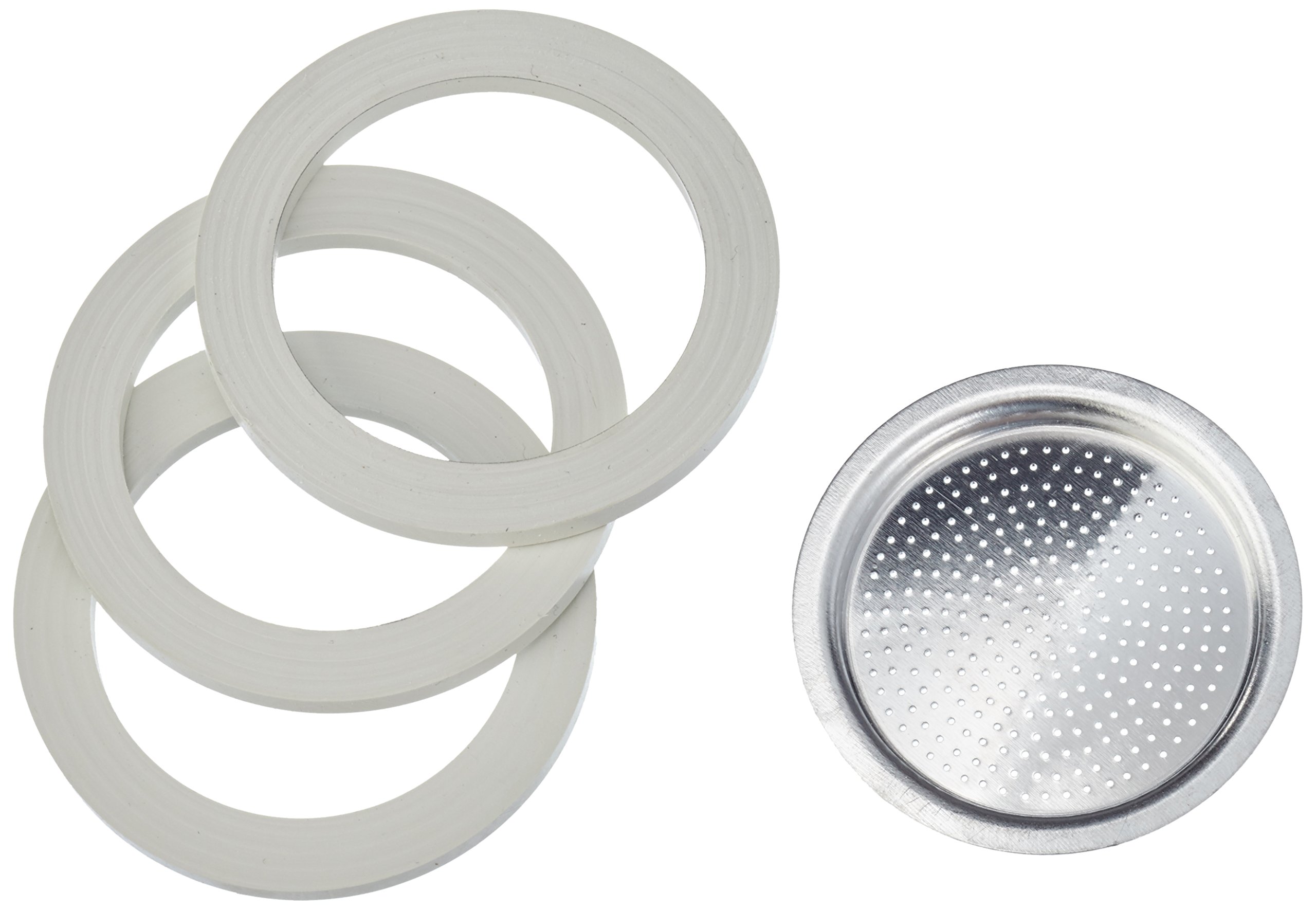 Bialetti: 3 Replacement Seals and 1 Filter for 2 Cup Moka Express - Blister Pack-109744