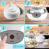 Duronic YM1 Yoghurt Maker 1.5L Ceramic Pot 20W Digital Timer Cheese Maker view 3