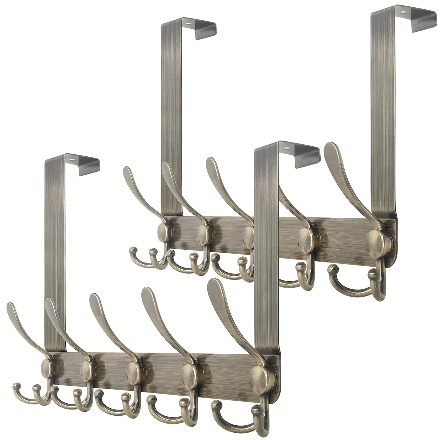 SKOLOO Over The Door Hook 5 Tri Hooks, Stainless Steel