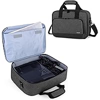 Luxja Projector Case, Projector Bag with Protective Laptop Sleeve, Projector Carrying Case with Accessories Pockets (Compatib