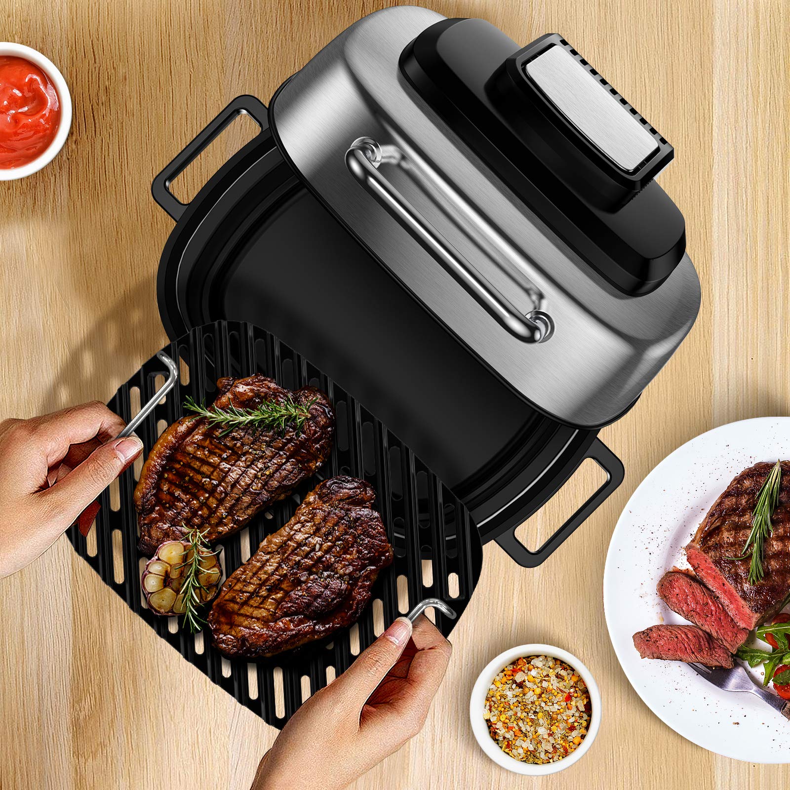 Mua BBday Indoor Grill, 10in1 Smokeless Electric Air Fryer, Dehydrate