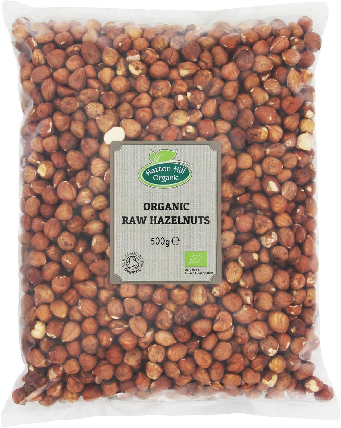 Organic Raw Hazelnuts 500g by Hatton Hill Organic Certified Organic