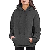 Cloud Essentials Oversized Pullover Hoodie for Women Soft Fleece Cotton Blend, Cozy Everyday Sweatshirt