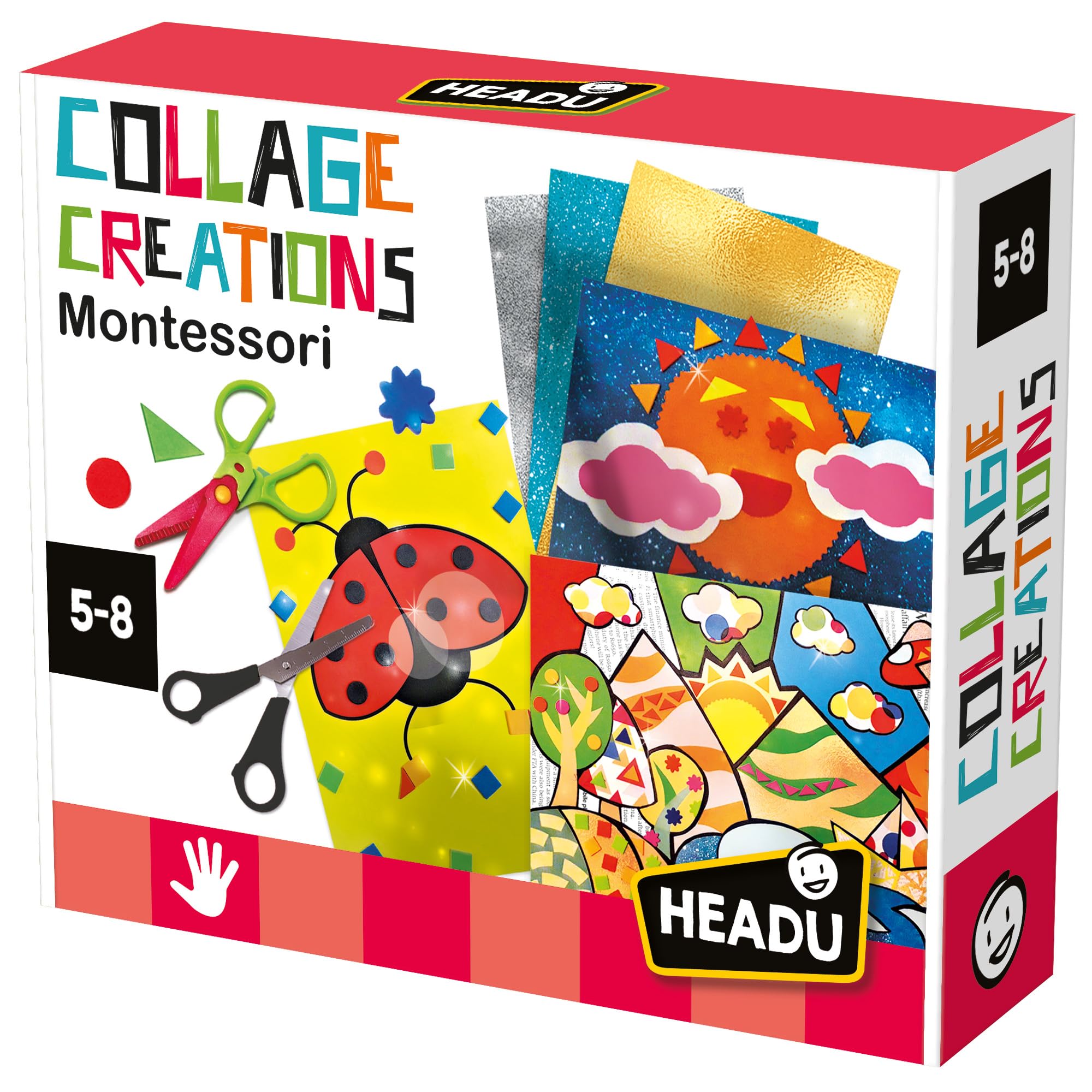 HEADU | Collage Creation Montessori - learn the art of collage and make a variety of picture creations | Educational Games & Puzzles | Ages 4-10 years