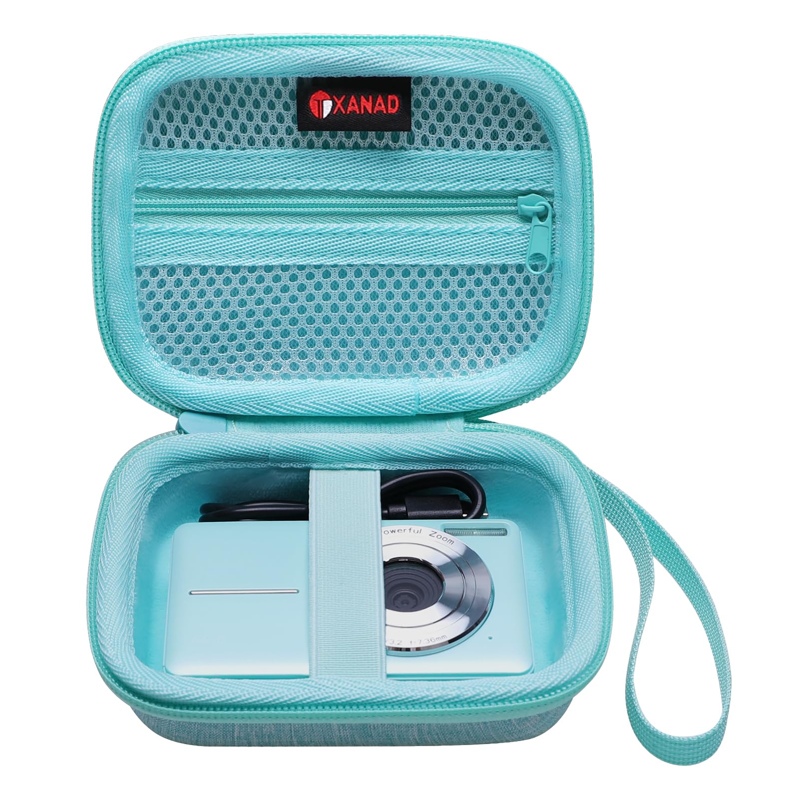 Photo 1 of XANAD Digital Camera Case for CAMKORY/KODAK/Lecran/Fleafer/Qumcou/ROQIOO Digital Camera,USB Cable and SD Card(Green)-Internal Dimensions:4.6''x3.5''x1.7''