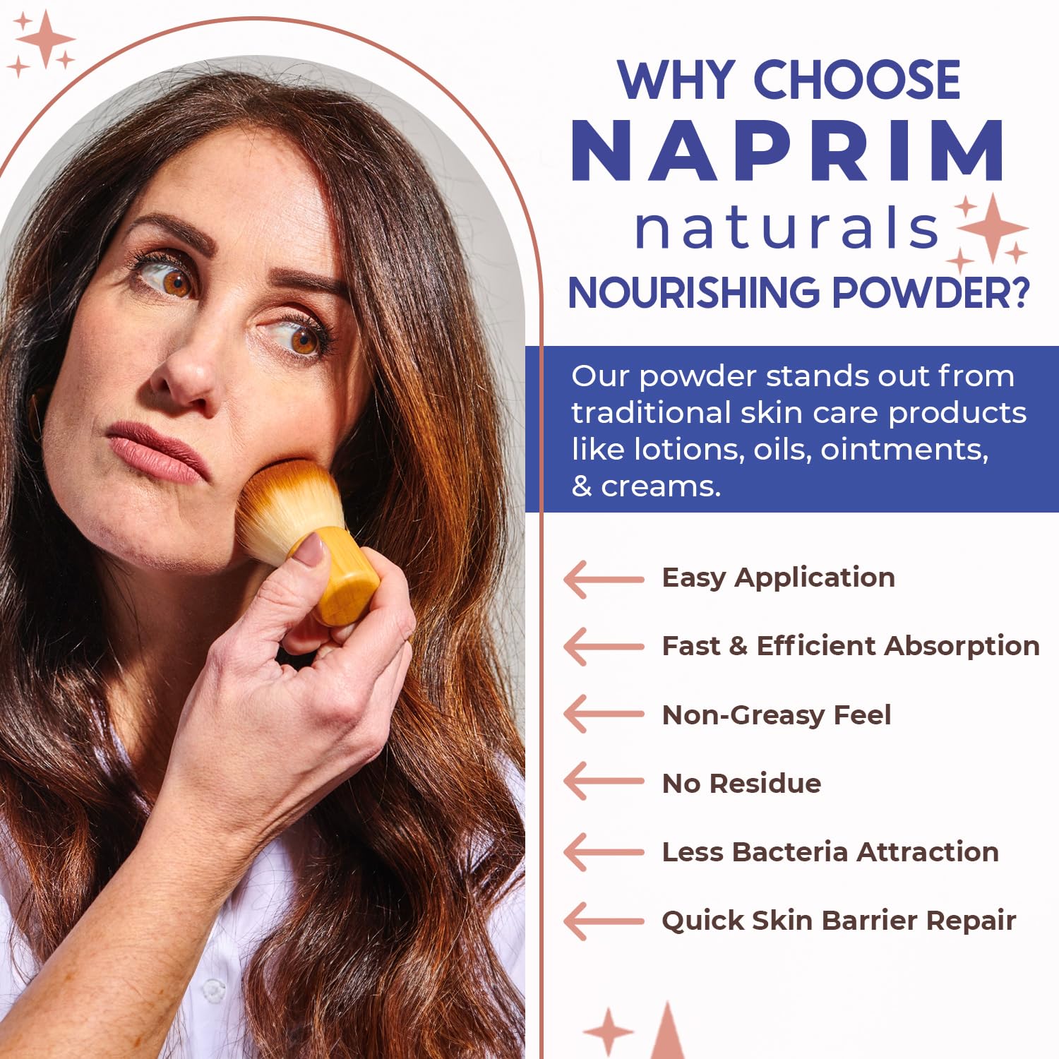 NAPRIM Naturals Nourishing Powder - Hypoallergenic, Talc-Free Skin Relief for Eczema, Psoriasis, Dermatitis, Acne with Colloidal Oatmeal - Reduce Redness, Irritation & Rashes, Safe for Babies, 0.71 oz