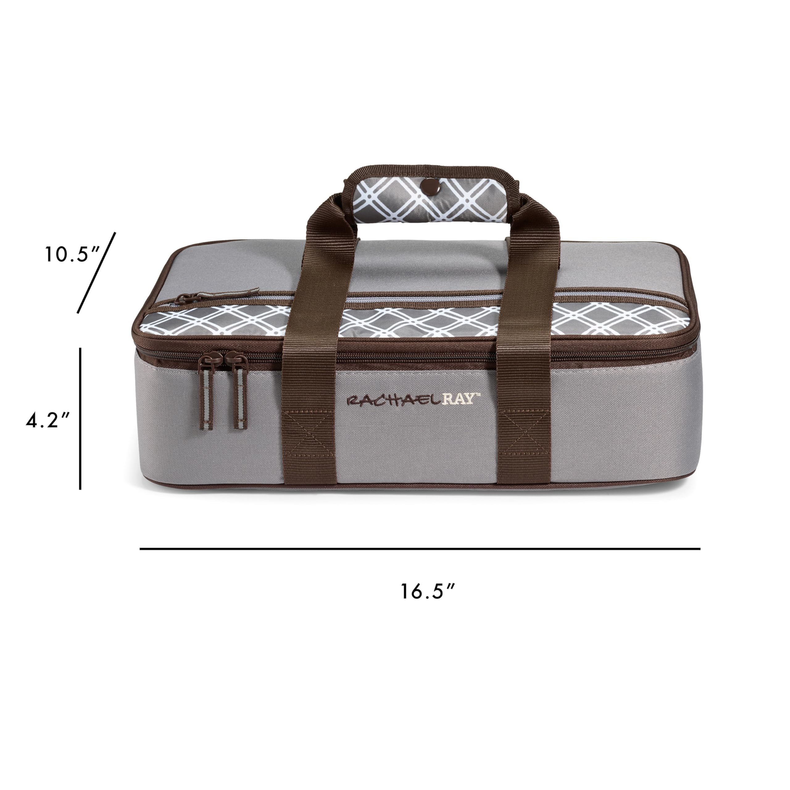 Rachael Ray Lasagna Lugger, Thermal Insulated Casserole Carrier for Hot or Cold Food, Lugger Tote for Potluck, Parties, Picnic, and Cookouts, Fits 9