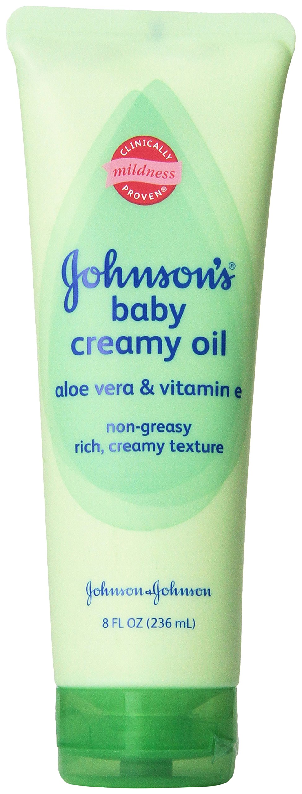Johnson's Baby Creamy Oil, Aloe and Vitamin E, 8 Ounce (Pack of 2) Buy