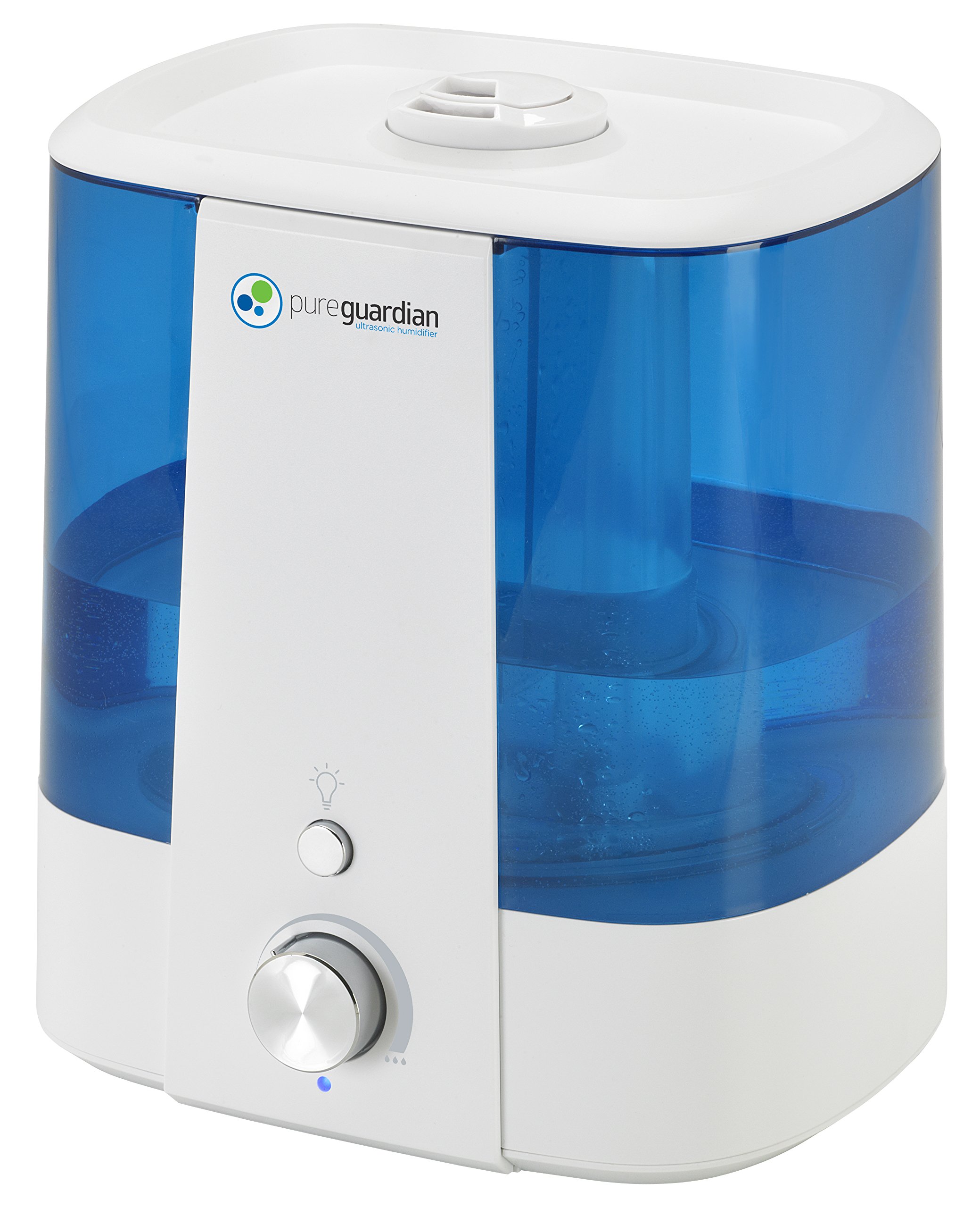 PureGuardian H1175 Ultrasonic Cool Mist Humidifier for Bedrooms, Top-Fill, Quiet, Filter-Free, 6.5L Output, 140 Hr, 1.5 Gal Treated Tank Reduces Mold, Pure Guardian Humidifier with Essential Oil Tray