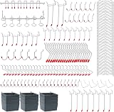 TuDou 230Pc Pegboard Hooks Bins Assortment Storage System Tools Accessories view 1