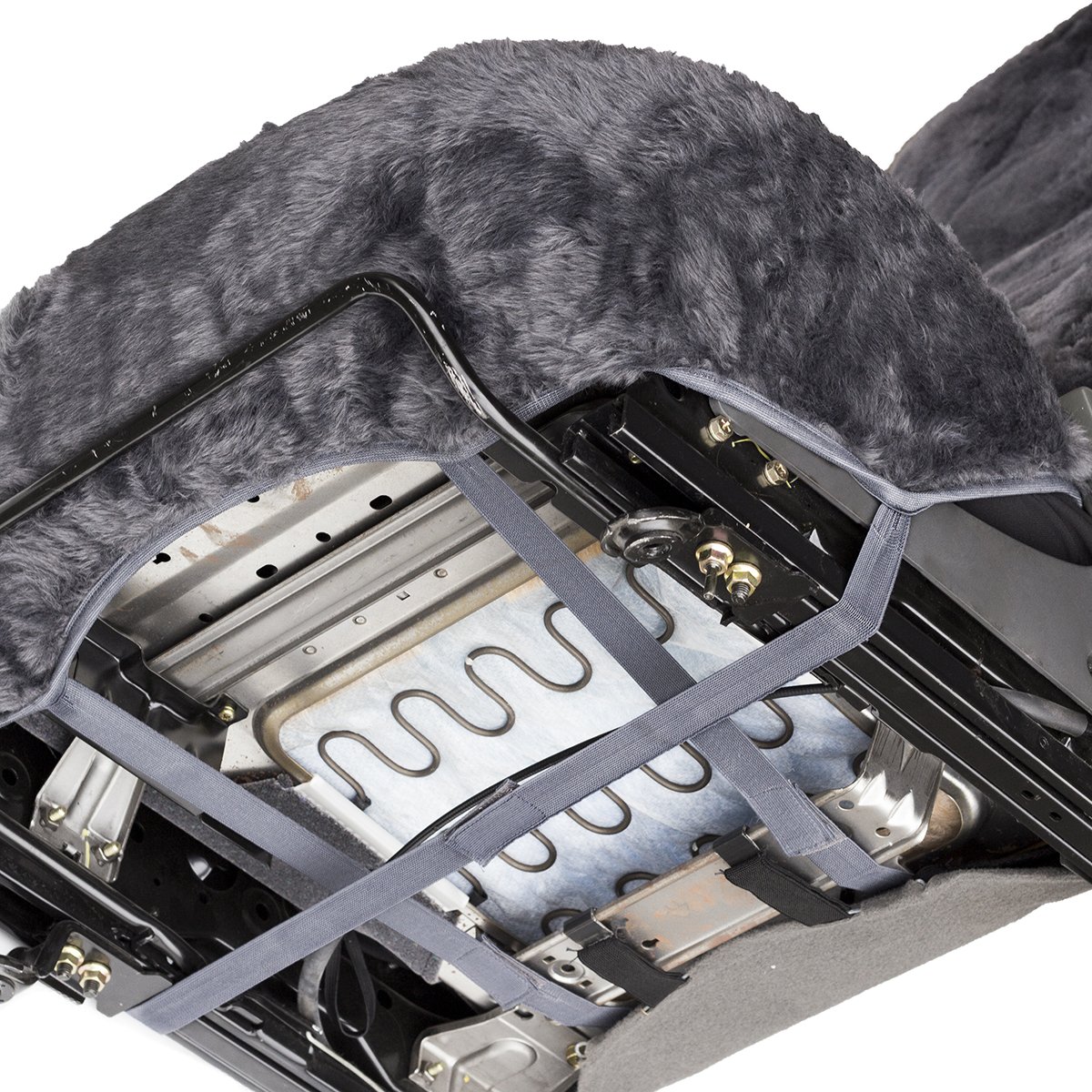 1pc Authentic Australian Sheepskin Seat Covers - For Auto, Car, Truck, Van - Dark Gray