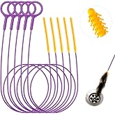 Drainsoon 35-Inch Metal Drain Snake Hair Clog Remover, Reusable Sink Snake Drain Hair Remover Tool, Flexible Break-Resistant 