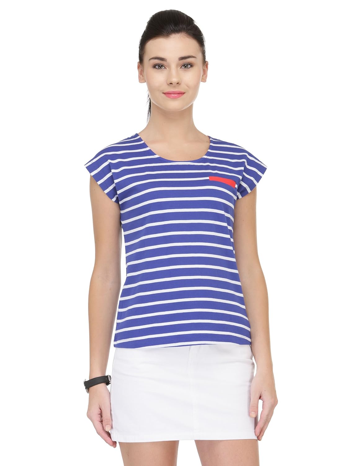 unshackled women's striped t-shirt
