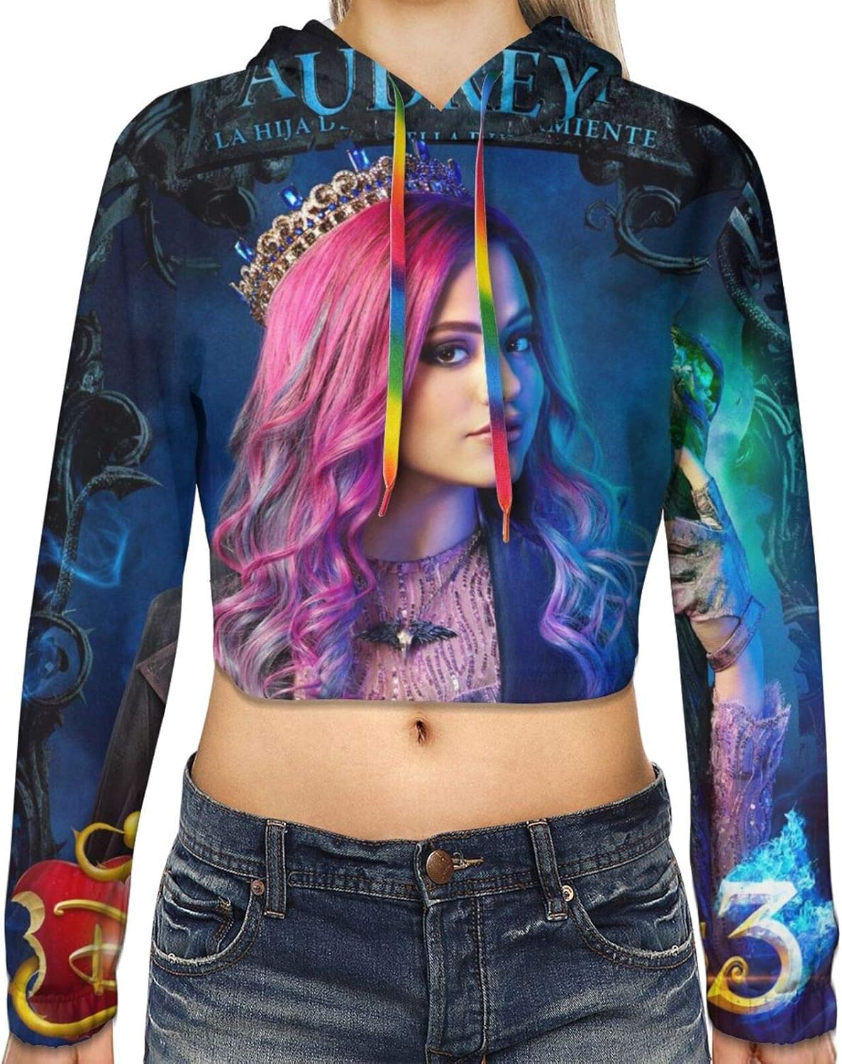 Descendants 3 Women'S Cropped Hoodie Long Sleeve Cropped Sweatshirt at