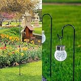 Eidoct 2 Pack 120cm Shepherds Hooks with 5 Prong Base for Garden view 3