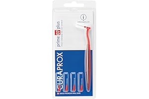 Curaprox Prime Plus Interdental Brushes, CPS 07 Holder with 5 Brushes, 0.7 mm to 2.5 mm