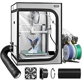 Upgrade 3D Printer Enclosure with Ventilation Kit for Bambu lab A1/A1 Mini Combo,Fireproof&amp;Dustproof Constant Temperature 3D Printer Cover with AMS LED Light-520*600*700mm-NOT For AMS lite Top-mount