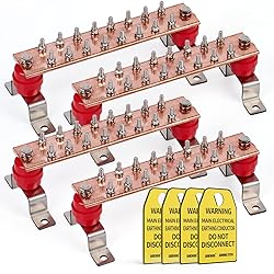 4 Pack -Thick .25" x 2" x 10" Copper Ground Bar