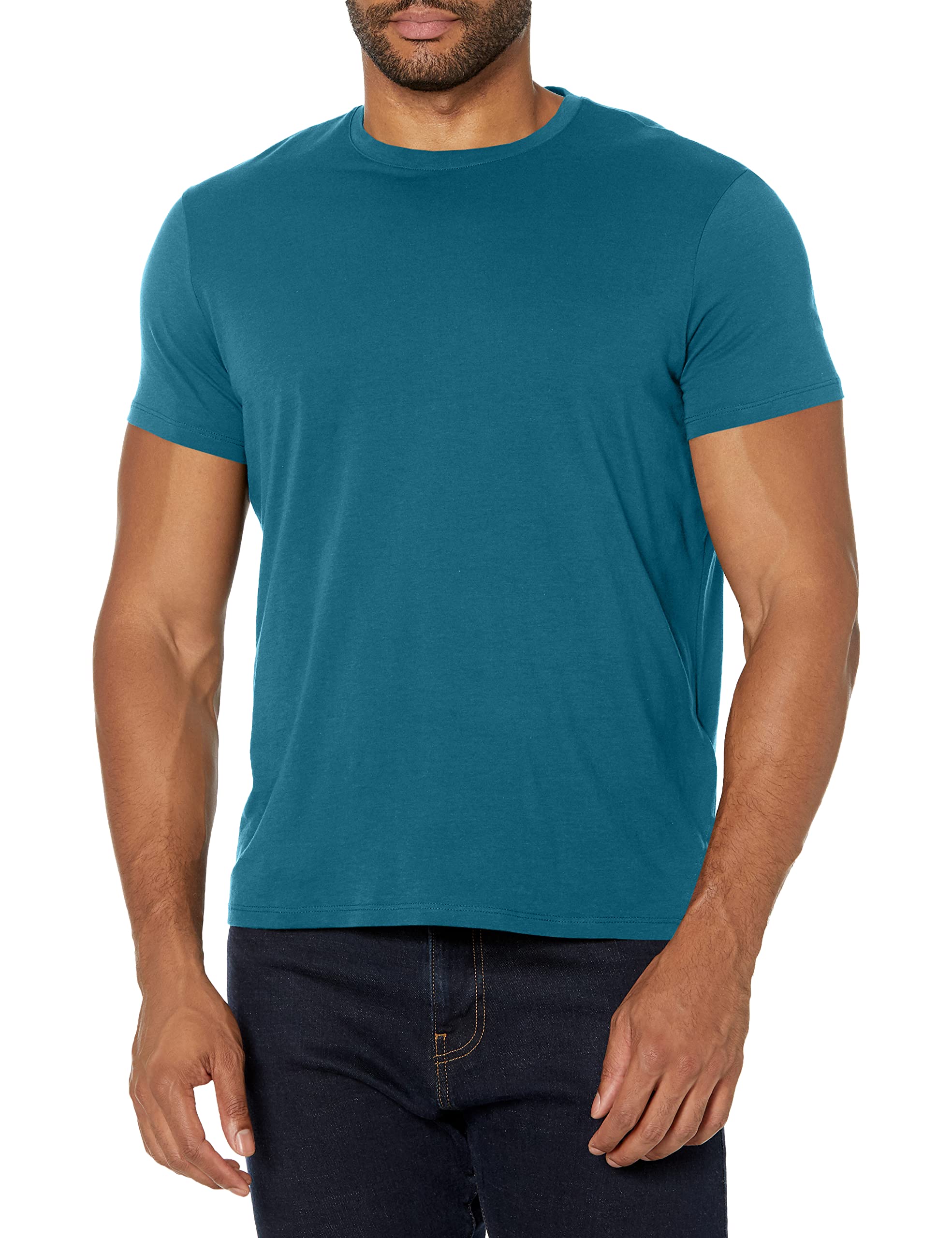 Photo 1 of Armani Exchange Men's Solid Colored Basic Pima Crew Neck, Legion Blue, S
