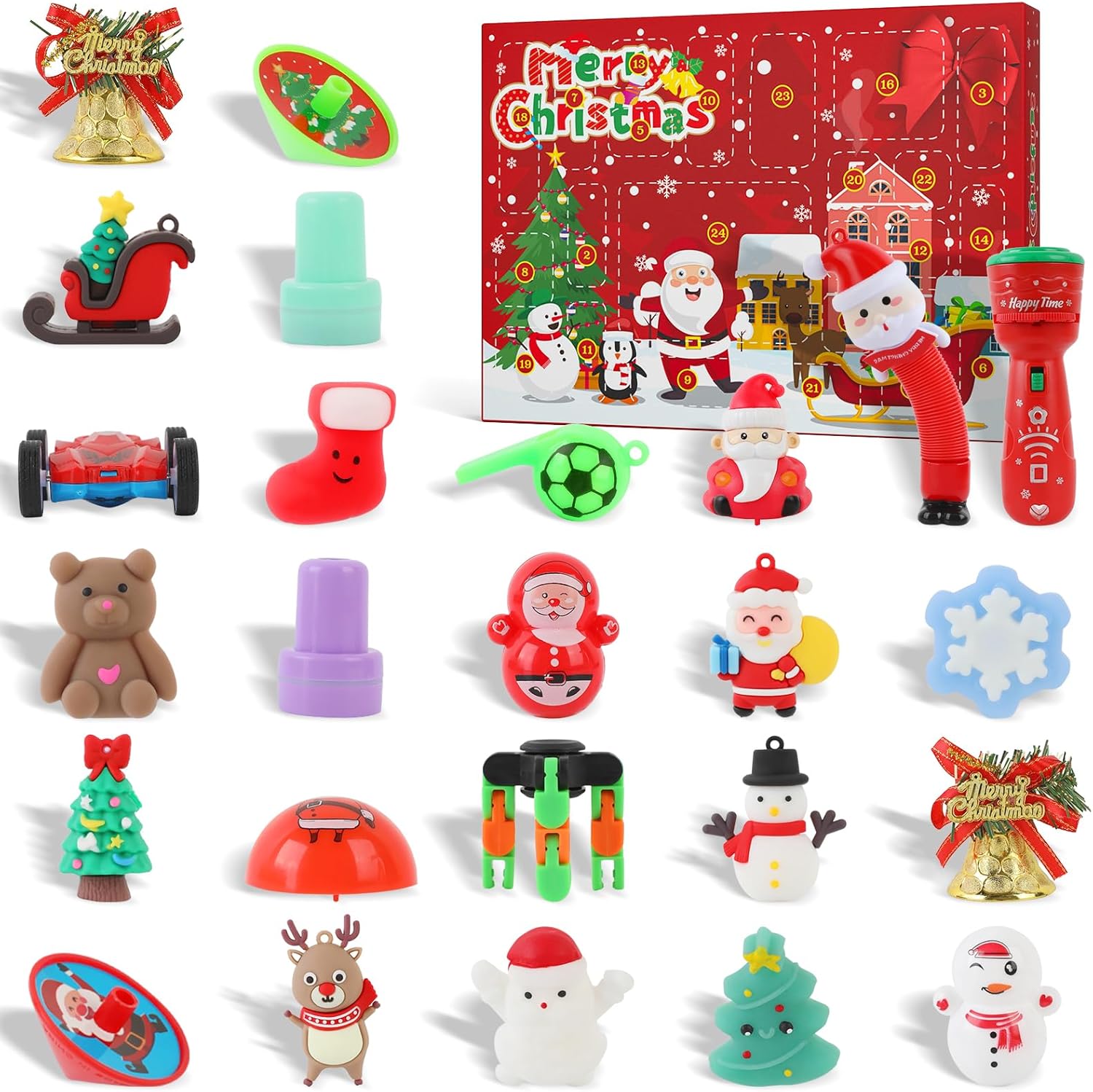 Advent Calendars - Advent Calendar 2023 - Christmas Countdown Advent Calendars Xmas Gift - 24 Days of Surprises with Fidget Toys Cute Funny Ornaments for Toddlers Kids Girls Boys Teens Students