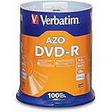 Verbatim DVD-R 4.7GB 16x AZO Recordable Media Disc - 100 Disc Spindle (FFP)