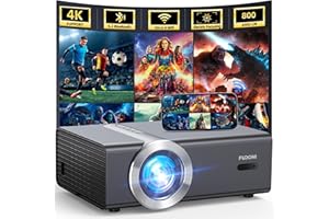 [Electric Focus/Auto Keystone] Projector with WiFi and Bluetooth, Native 1080P 4K Supported,FUDONI Outdoor Movie Projector for Home Theater UP to 300", for iOS/Android/Laptop/TV Stick/HDMI/USB