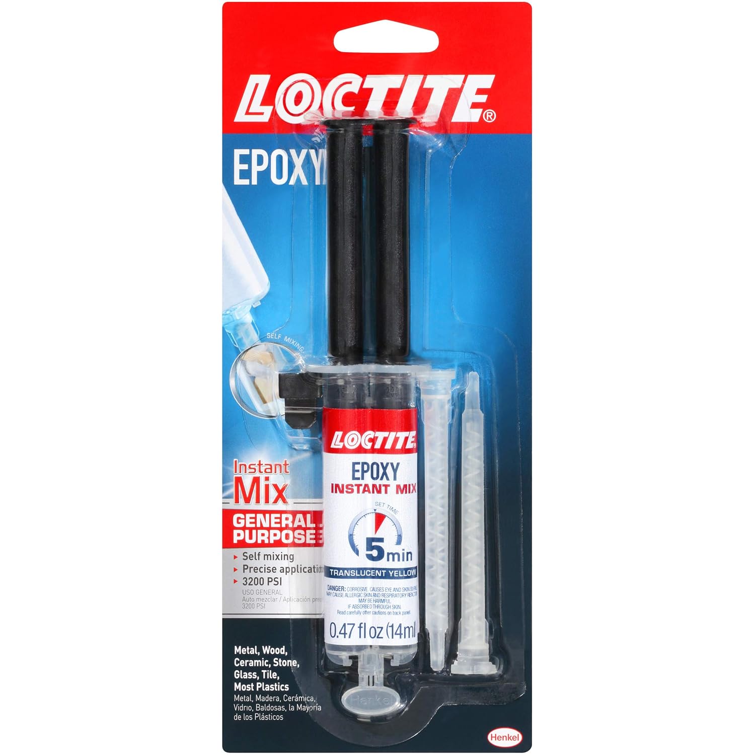 Loctite Epoxy Five Minute Instant Mix 0.47-Fluid Ounce Syringe (1365868): Home Improvement