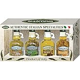 Mantova Grand’Aroma Flavored Extra Virgin Olive Oils, Variety Gift Set, made in Italy, cold-pressed, 100% natural, heart-healthy, for grilling, barbequing, smoking, and cooking, 8.5 oz