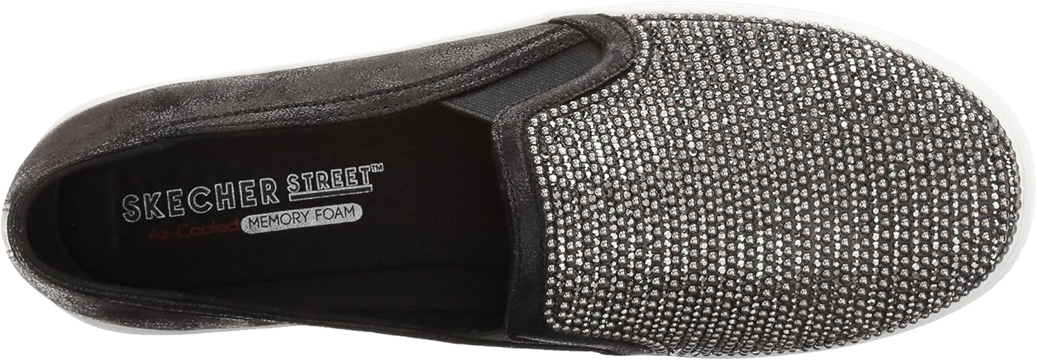 skechers women's shiny dancer slip on sneaker