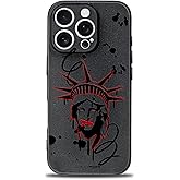 SIMPLYMDRN Slim for iPhone 15 Pro Max Case - Liberty Design - Cool Case for Men - Slim and Flexible (Land of The Free Black)