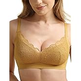 COMFELIE Wireless Lace Bras Seamless Everyday Bra Sexy Comfy Unlined Bralette