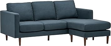 Amazon Com Rivet Revolve Modern Upholstered Sofa With Reversible