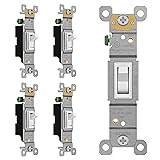 ENERLITES Toggle Light Switch, Single Pole, 15A