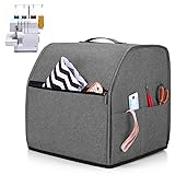 LUXJA Serger Cover with Storage Pockets for Most