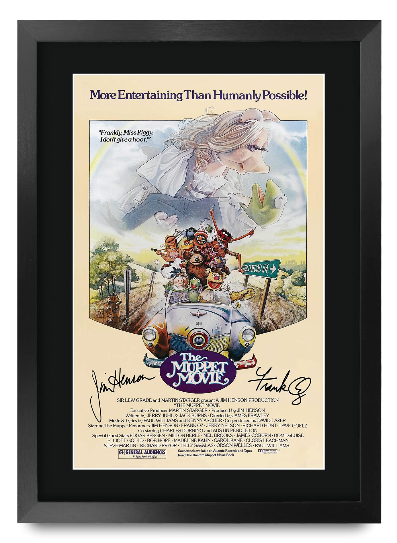 HWC Trading FR A3 The Muppet Movie Gifts Printed Poster Signed Autograph Picture for Movie Memorabilia Fans - A3 Framed
