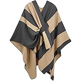 nratto Women's Elegant Shawl Wraps, Soft Open Front Poncho Cape, Reversible Casual Cardigan Shawls for Gift Travel